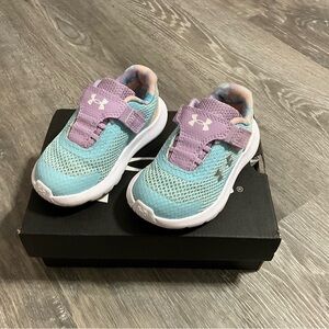 Under Armour GINF Surge 3 Sky Blue Slip On Athletic Shoes 5k Toddler Shoes